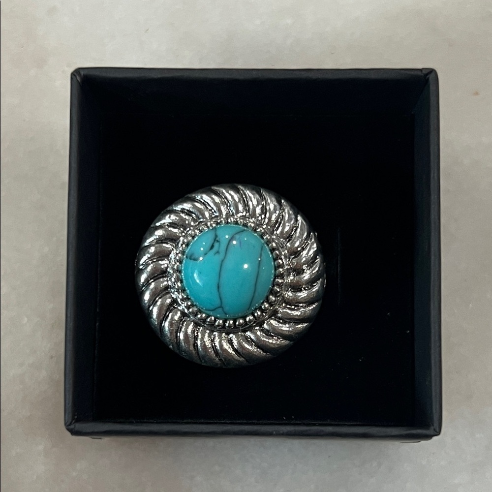 Silver and Turquoise Statement Ring